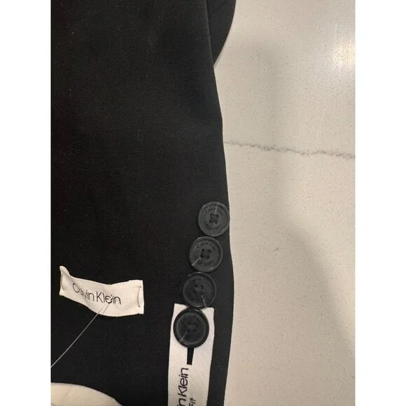 Calvin Klein Boys Black Blazer Jacket Size 12Polyester/Rayon Blend - Picture 4 of 10